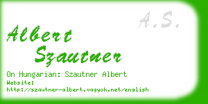 albert szautner business card